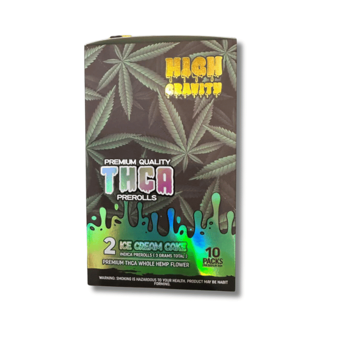 High Gravity Premium Quality THC-A 2 X 1.5G Total 3G Pre-Rolls 10PK